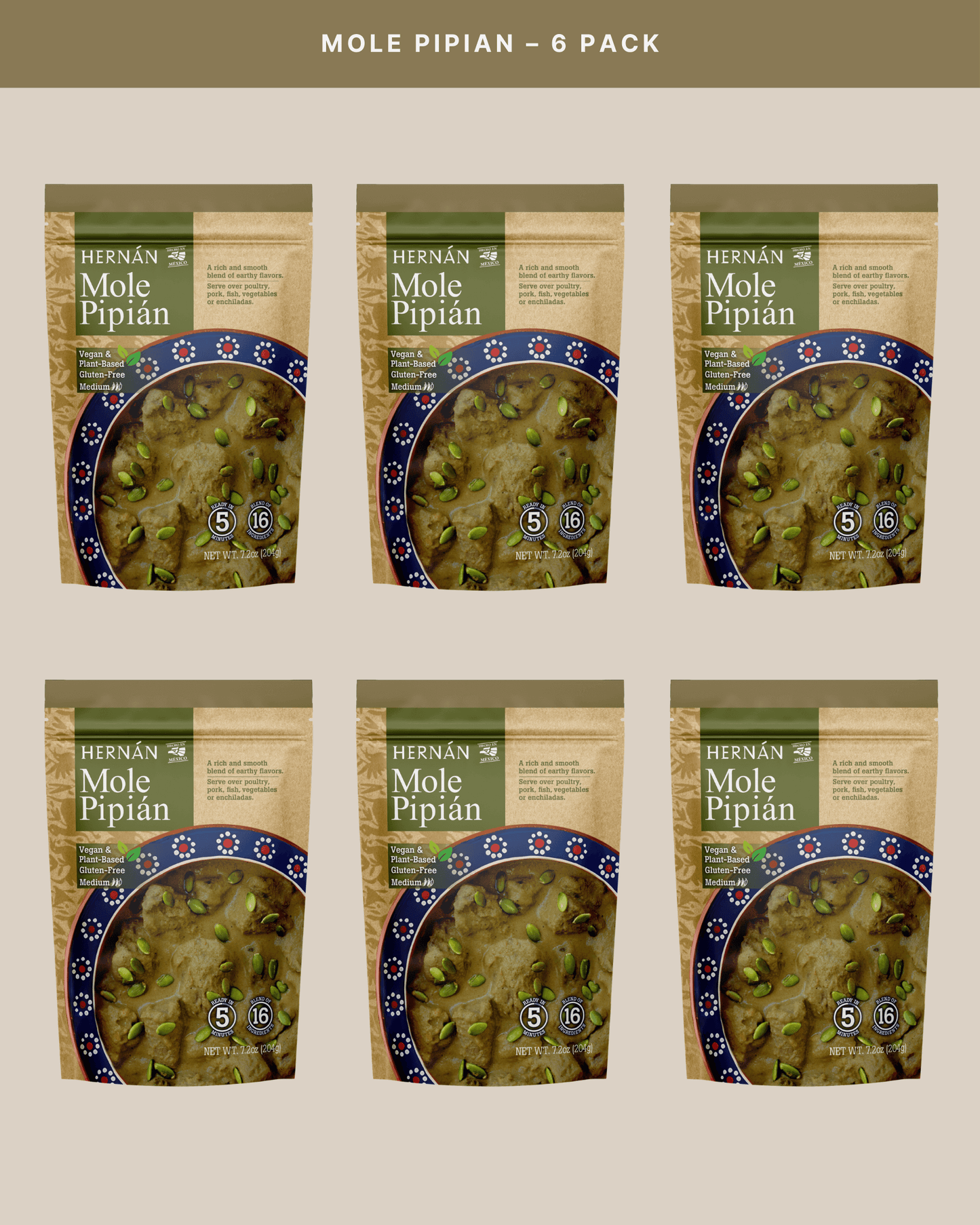 6 Pack - Mole Pipian