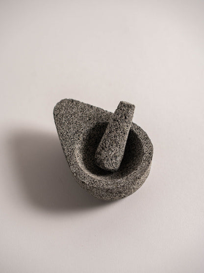 Mini Avocado Molcajete - Authentic Mexican Stone Mortar & Pestle